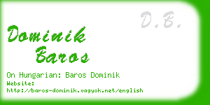 dominik baros business card